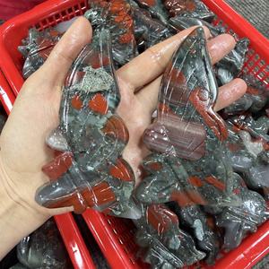 Figuras de Piedra de Sangre <span class=keywords><strong>Africana</strong></span> Natural Talladas a Mano, Cristal Curativo, Cocodrilo y <span class=keywords><strong>Tortuga</strong></span> para Colección o Regalo - Product Image 2
