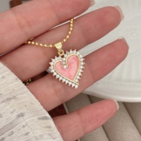 Pendentif en cuivre plaqué or 18 carats avec zircon multicolore en forme de fleur, style vintage, cadeau idéal