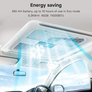 Climatisation de toit pour camping-car <span class=keywords><strong>11000</strong></span> <span class=keywords><strong>BTU</strong></span> 12V DC - Sans conduit, portable, refroidissement silencieux (remorques/camping-cars/camions de restauration) - Product Image 3