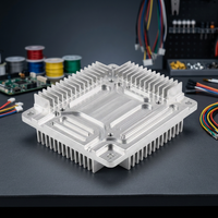 Plaque de refroidissement liquide en alliage d'aluminium et acier inoxydable usinée avec précision par CNC pour dissipateurs de chaleur électroniques, usinage par électroérosion à fil
