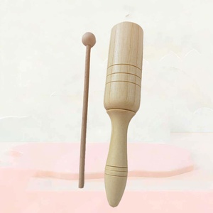 Tube sonore en bois naturel à tonalité unique avec poignée pour l'éducation préscolaire en maternelle (vente en gros) - Product Image 4