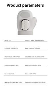 Masseur de main sans fil électrique chauffant pliable de haute qualité, léger, 5 niveaux de pression d'air, airbag 3D, contrôle de la minuterie, doigt - Product Image 6