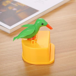Boîte de rangement de cure-dents conteneur distributeur de cure-dents automatique organisateurs de bureau décor à la maison mignon petit oiseau boîte de cure-dents - Product Image 4