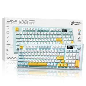 Clavier sans fil ONIKUMA G80 à 94 touches avec écran LCD et bouton multifonction : 3 modes de connexion (BT/2.4G/USB-C) - Product Image 1