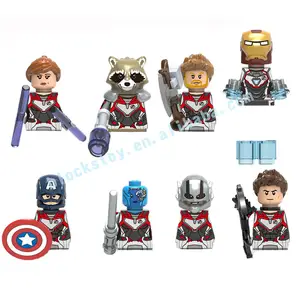 Super eroi razzo procione Thor ferro nebulosa Ant Hawkeye uomo Mini blocchi di costruzione figure bambini giocattoli Juguete X0233