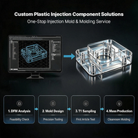 Fabricante de Moldes de Inyección Personalizados OEM ODM, Carcasa de Plástico Transparente de PC, Acrílico Transparente PMMA