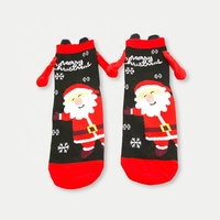 Chaussettes magnétiques unisexes pour Noël, tricotées, taille unique, mi-mollet, pour se tenir les mains