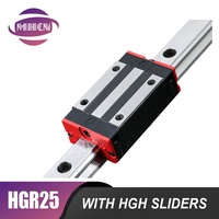 Rail de guidage linéaire HLTNC HGR15 HGR20 HGR25 HGR30 avec bloc coulissant HGH/HGW, longueur personnalisée, même spécification que HIWIN pour CNC