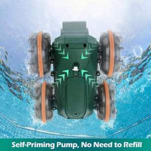 Tendencias Innovadoras 2024, Tanque de Control Remoto Anfibio 2.4Ghz 4WD Dual 3 en 1, Juguete de Coche Acrobático RC con Luces y Chorro de Agua - Product Image 4