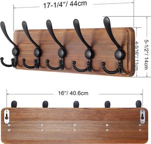 Hot Sale Good Quality Home <b>Wooden</b> <b>Coat</b> Rack with <b>Hook</b> Used Wall Mounted Hangers for Living Rooms, Bedrooms, and Bathrooms - Product Image 3