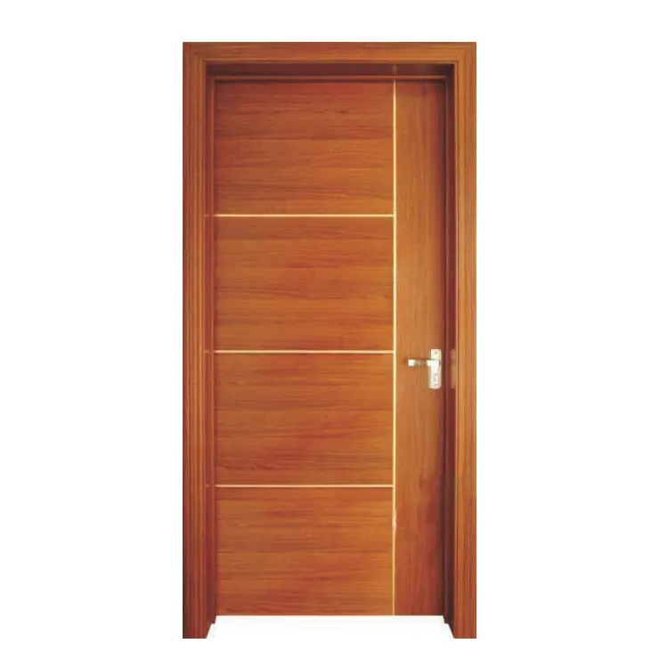 Puerta Interior de decoración de madera sólida de alta calidad, diseño minimalista moderno, puerta a prueba de fuego