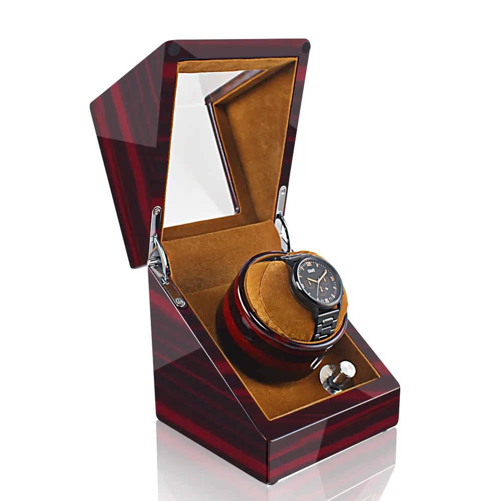 Luxury Watch Display safe Winder Box packaging wooden Automatic motor Watch Winder