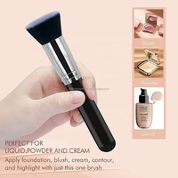 Pinceau de fond de teint plat en gros marque privée pinceaux de maquillage simples haut de gamme super doux bas quantité minimale de commande pinceaux de maquillage personnalisés