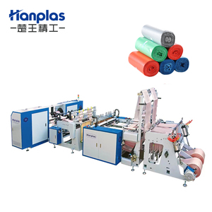 HP-2RA Hanplas Auto Lifting Design Two Lines Sufra Table Cover V-fold Bottom Star Sealing Rolling Plastic Bag Making Machine