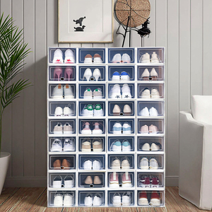 <span class=keywords><strong>Scarpiera</strong></span> in plastica spessa su misura portascarpe pieghevoli moderni trasparenti per la vita in ufficio per pantofole-OEM/ODM - Product Image 3