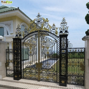 Floral <strong>Garden</strong> Wrought Iron <strong>Garden</strong> <strong>Arch</strong> <strong>with</strong> <strong>Gate</strong> - Product Image 5