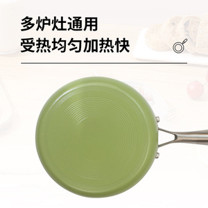 Mini Milk Pot 18cm Green Nonstick Round For Baby Food Cooking Universal Stove Use - Product Image 4