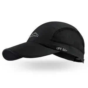 ELLEWIN 주문 옥외 스포츠 야구 모자 빠른 건조한 모자 적당한 운영하는 야구 모자 마이크로 섬유 빛 Foldable 테두리 모자