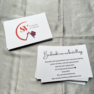 Cartes de remerciement personnalisées blanches avec impression de logo, cartes à insérer pour petites entreprises, emballages de boutique, cartes de vœux et d'appréciation - Product Image 6