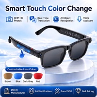 Lunettes Intelligentes Électrochromiques IA M11 avec Enregistrement Stabilisé 1080P, Verres Multicolores et Assistant Vocal
