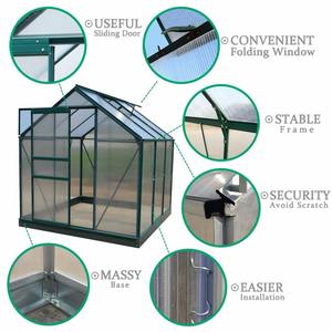Bahçe tesisi Metal sera kiti kolayca monte 6x4 Ft alüminyum çerçeve açık ev büyümek köy sera - Product Image 5