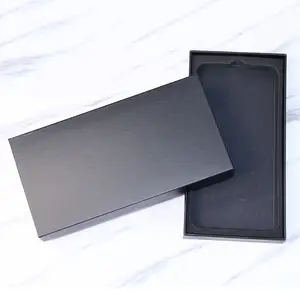 Custom Black Box Mobile Phone Case Packaging Gift Box Neutral Packaging Box