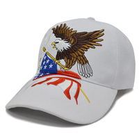 USA Drapeau Aigle Casquette de Baseball 3D Broderie Logo Personnalisé Chapeau de Sport Américain Gorras Réglable Blanc Noir Durable Hommes Adulte