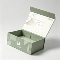 Boîte d'emballage pliable en papier avec logo personnalisé, boîte cadeau magnétique de luxe avec fermeture magnétique