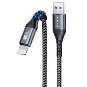 Cable USB de Carga Rápida SUNGUY Tipo A, Trenzado de Nailon, 2m, con Conector Tipo-C, Ecológico, Garantía de 3 Años, Precio de Fábrica - Product Image 1