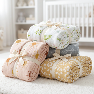 Proveedor de Fábrica, Edredón de Muselina para Bebé con Diseño Personalizado, Transpirable, Hipoalergénico, Manta de Muselina Multicapa para <span class=keywords><strong>Dormir</strong></span> - Product Image 4