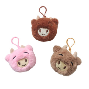 พวงกุญแจตุ๊กตาโคไฮแลนด์การ์ตูนน่ารัก ขนาด 8.5 ซม. สีชมพู น้ำตาลเข้ม สีคาเมล ของตกแต่งกระเป๋า สำหรับเด็กและเพื่อน เป็นของขวัญ - Product Image 5