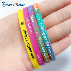 Bracelet en silicone personnalisé avec logo, tendance, durable, écologique, non toxique, vente en gros, bracelet imprimé, bracelet de sport extensible - Product Image 6