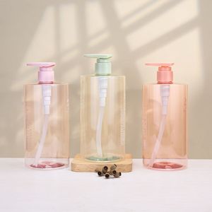 Distributeur de savon liquide translucide 800 ml, bouteille en plastique PET avec pompe pour emballage de produits chimiques quotidiens - Product Image 1