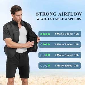 Fan Cooling <strong>Jacket</strong> for <strong>Men</strong> Women Battery Powered Wearable Air Conditioner <strong>Jacket</strong> Shirt Control Cool for <strong>Summer</strong> 3 Speed Adults - Product Image 4