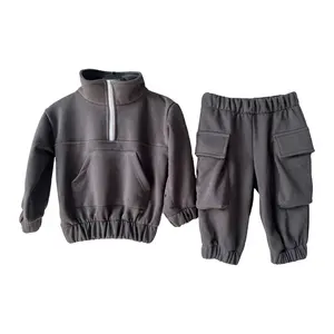 Nuovo arrivo set di vestiti per bambini e neonati felpa con cappuccio Casual a manica lunga per ragazze + pantaloni 2 pezzi vestiti per bambini tuta sportiva