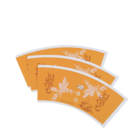 Feuilles de gobelets en papier laminé imprimé offset, imperméables, avec revêtement PE simple face, pour boissons (thé et café), personnalisables