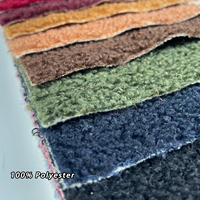 Tissu bouclé imprimé en gros 300 GSM 100 % polyester résistant à l'abrasion et aux taches pour revêtement de canapé et mobilier de maison