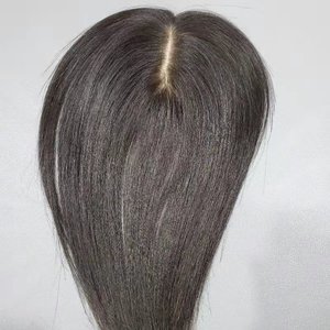 5*8cm 8-12 pollici Topper Hair Piece con frangia 100% <span class=keywords><strong>Real</strong></span> Remy Human Hair Topper per le donne con capelli sottili marrone naturale - Product Image 5