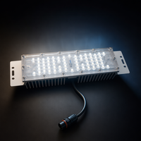 Module d'éclairage LED de rue personnalisé 50W SMD 3030 LED avec dissipateur thermique en aluminium, étanche IP65, lentille pour éclairage routier, OEM ODM