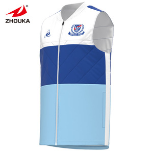 Diseño personalizado de algodón cálido a prueba de viento de fútbol chaqueta de invierno <span class=keywords><strong>Chaleco</strong></span> de entrenamiento abrigo deportes <span class=keywords><strong>acolchado</strong></span> hombres fútbol chaqueta <span class=keywords><strong>chaleco</strong></span> - Product Image 1