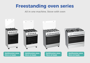 Cuisinière à gaz avec four et grill pour la maison - Gamme de cuisson autonome tout-en-un 4 brûleurs avec four - Product Image 6