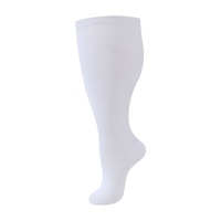 Chaussettes de compression molletières grande taille transfrontalières pour personnes en surpoids, obésité - Forte pression, nylon élastique, course à pied pour jeunes