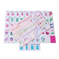 Table de Mahjong carrée en acrylique de style américain, personnalisable, avec emballage en boîte colorée pour les soirées de jeu