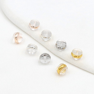 Hamburger 18K Gold Trim <b>Earrings</b> <b>Studs</b> Anti Drop Earplugs Silicone Ear Caps DIY Jewelry Accessories Unisex Fashion <b>Earrings</b> - Product Image 2