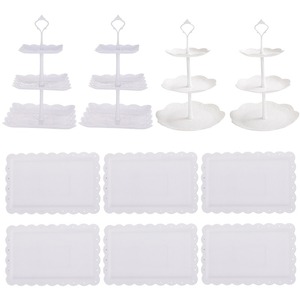 Présentoir à 3 niveaux européen pour fruits, plateau de collation pour le thé de l'après-midi, support à gâteaux pour table de desserts, table de présentation de gâteaux combinés - Product Image 1