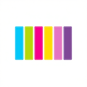 Etiqueta Adhesiva Rectangular 25x102mm, 5 Hojas de Colores para Ropa - Product Image 2