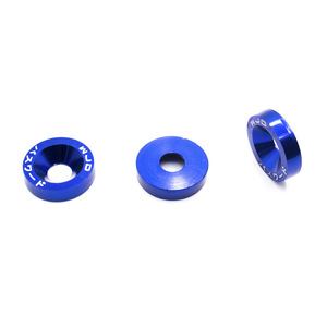 Juego de 8 arandelas de aluminio para marco de matrícula, accesorios decorativos para modificación de automóviles - Product Image 2