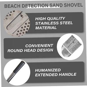 Rastrillo de arena para pulgas de arena, pala para Detector de detección de metales con cabezal desmontable para pala de colador rápido de playa - Product Image 6