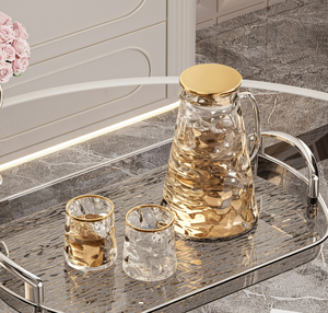 PET tray for tea cup and snack <b>storage</b> Luxury high-<b>end</b> living room decoration - Product Image 5