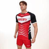 Ensemble Maillot et Short de Rugby pour Hommes Adultes – Respirant, Séchage Rapide, Anti-Bactérien, 100% Polyester – Tenue d'Entraînement Personnalisable